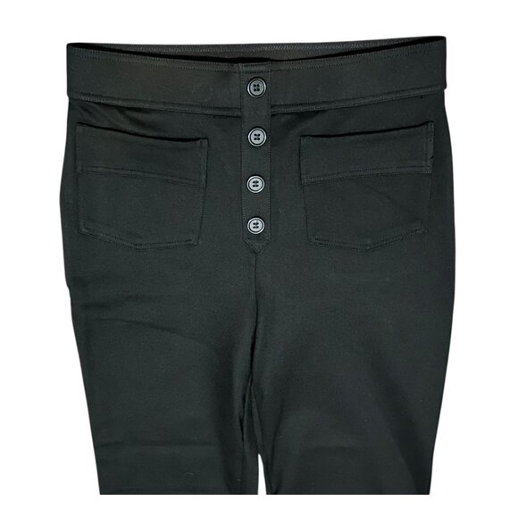 Halara Flex High Waisted Button Multi Pocket Ankle Length Work Pants Sz Small Bl - Picture 5 of 10